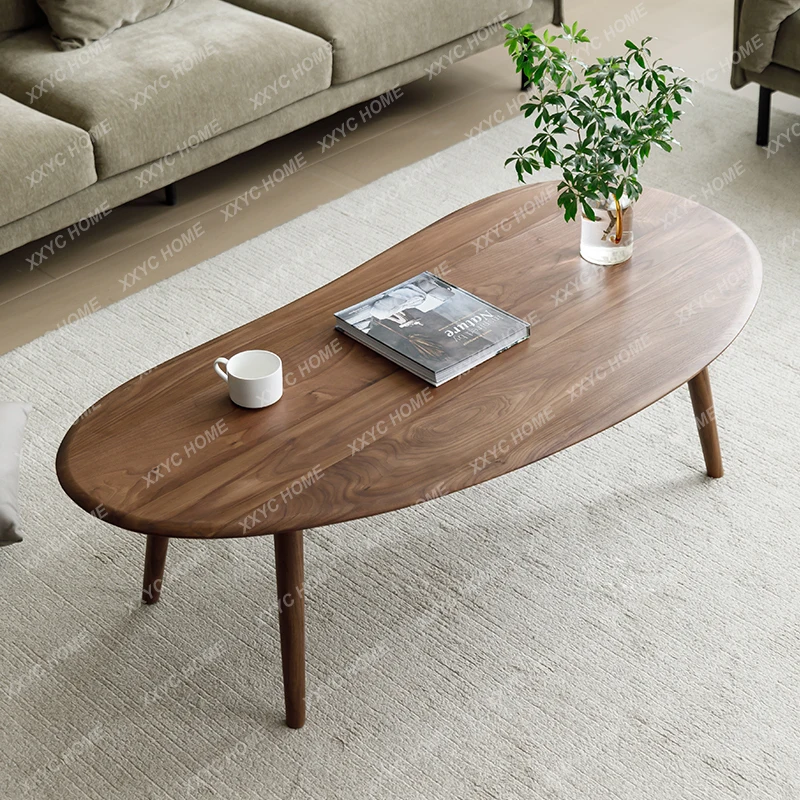 X-S Simple Modern North   Black Walnut Coffee Table All Solid Wood   Living Room Creative Bay Window Table HG