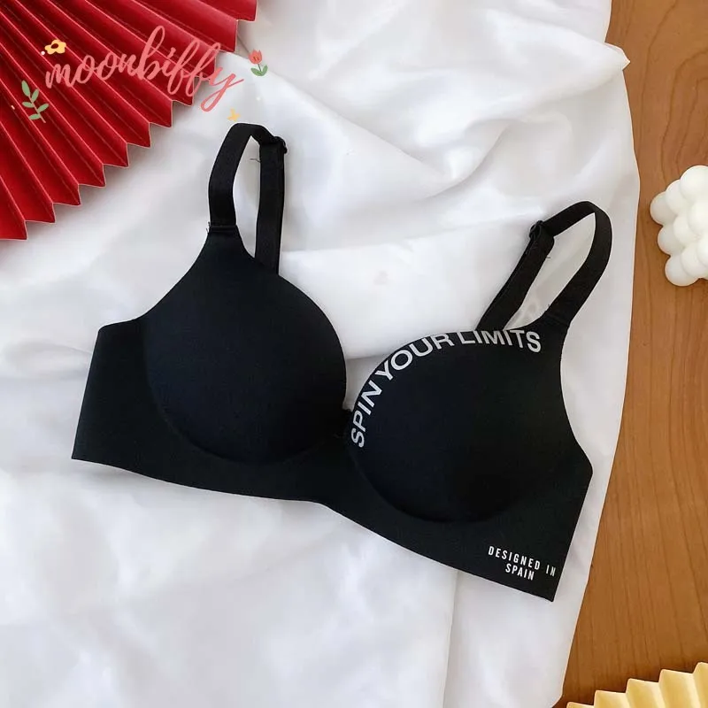 Fashion Women Sexy Seamless Bra Letter Wire Free Push Up Underwear Brasieres Comfortable Women Intimates Lingerie Bralette