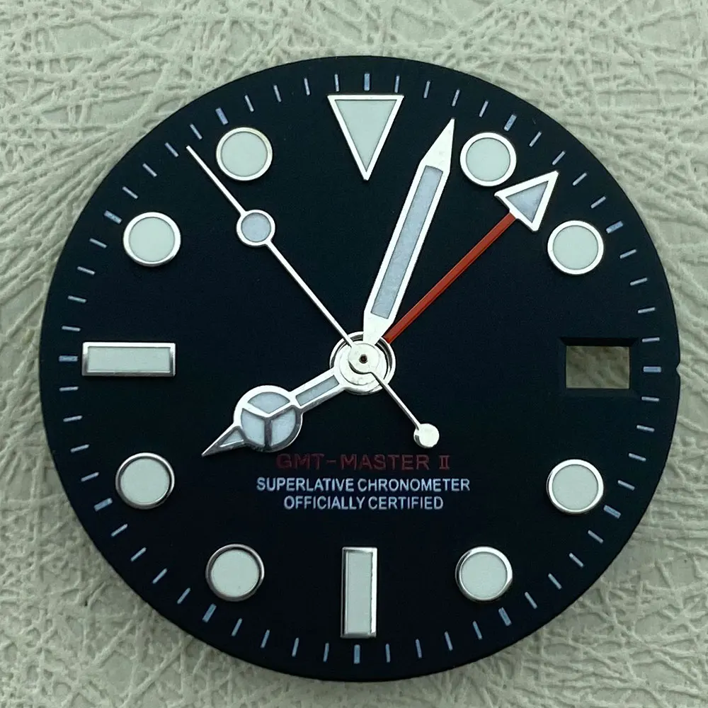 Caja GMT de cristal de zafiro de acero inoxidable 316L de 40 mm, con esfera con logotipo personalizado, adecuada para mo automát