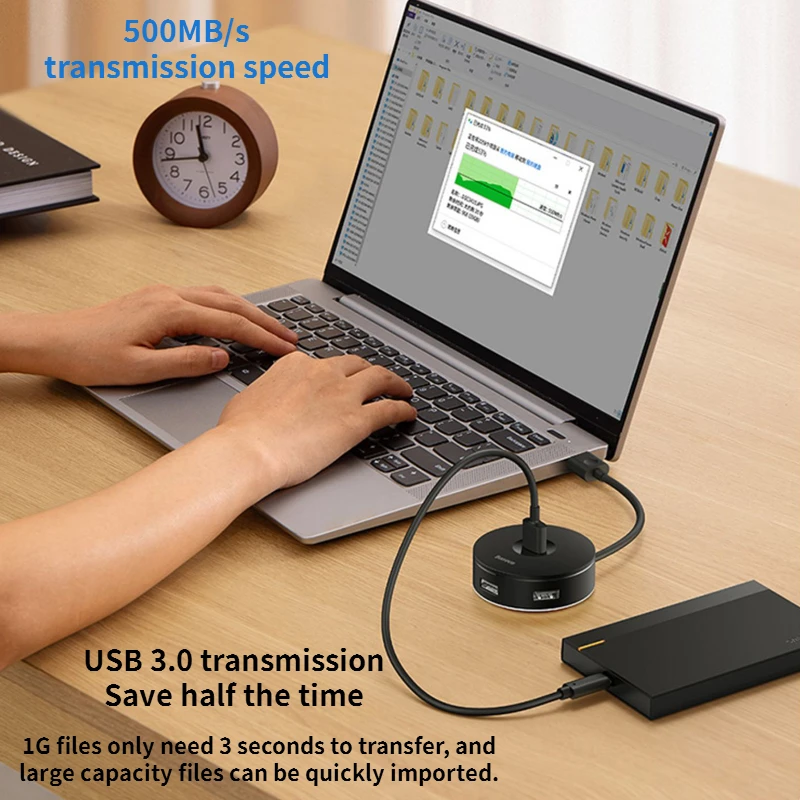 Baseus 4 In 1 USB Extender Type-c Multi Interface Hub for Computer Docking Station Hard Disk Storage Card Extension Splitter