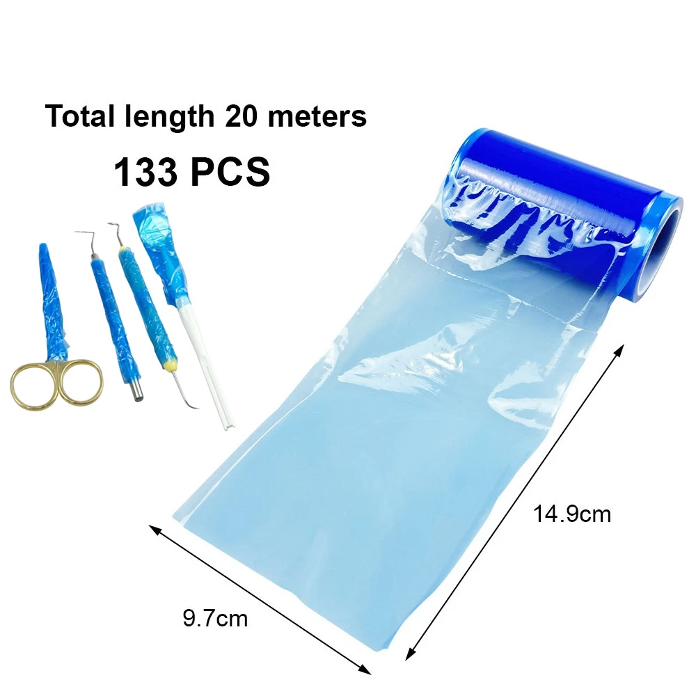 133 قطعة/لفة الأسنان المتاح حاجز فيلم شريط بلاستيكي صغير عزل غشاء 20 متر أغطية حماية الأكمام مواد طب الأسنان #1