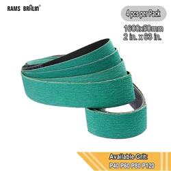 4 pièces 1600x50mm Z/A bandes abrasives 2 