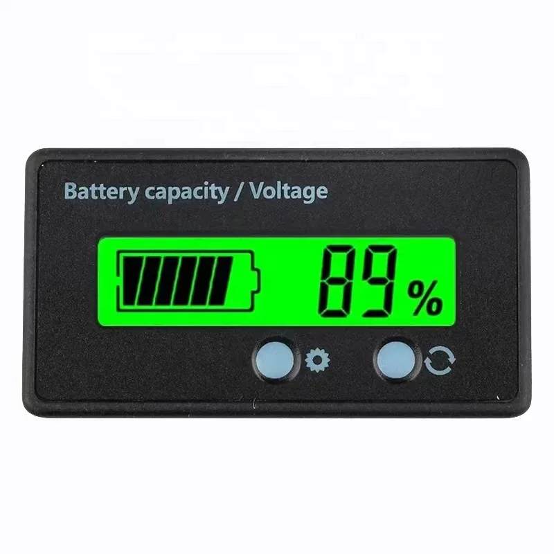 

Digital Battery Voltage Meter 12V-72V Capacity Percentage Coulometer