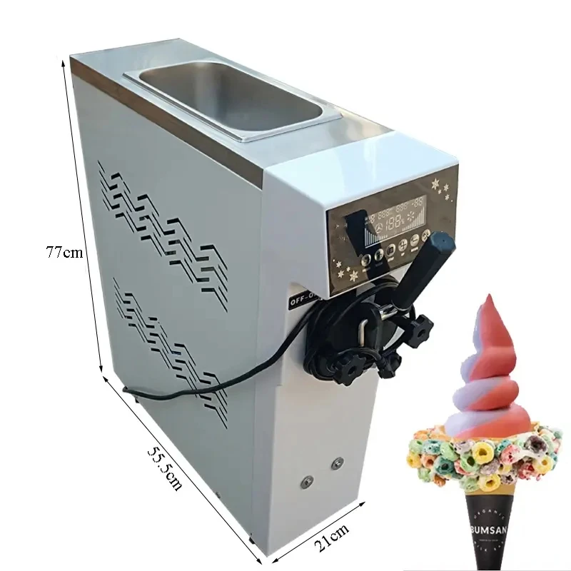 Catering Chinese Restaurant Western Restaurant Cake Room Vertical Frozen Yogurt 3 Flavor Soft Ice Cream Machine