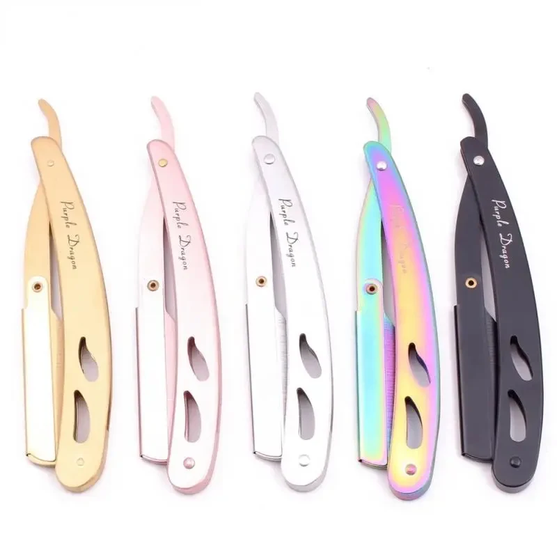 

5 Color Manual Shaving Razor Men Folding Beard Cutter Barber Replaceable Blades Shavette Trimming Tools Classic