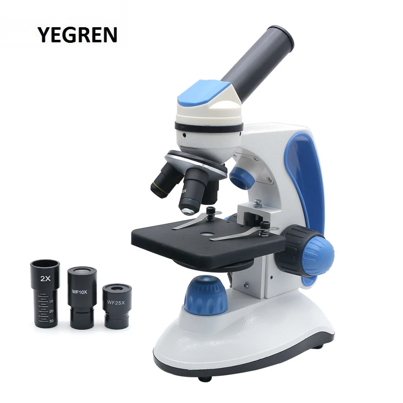 40X-2000X Biological Microscope Upper and Lower LED Handheld Illuminated Microscope Can be used with Electronic Eyepieces For La