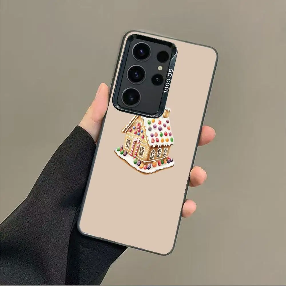 Etui na telefon Candy House do Galaxy S25 S24 S23 S22 S21 S20 Ultra/ FE/Plus, odporne na wstrząsy, z tylną obudową chroniącą przed odciskami palców