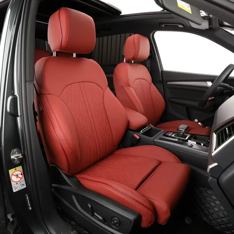 Maßgefertigte Auto-Zubehörteile Sitzbezüge 5-Sitzer Leder für Audi A3 A4 A5 A6 A1 A7 Kits Audi-Serie – Detail 1