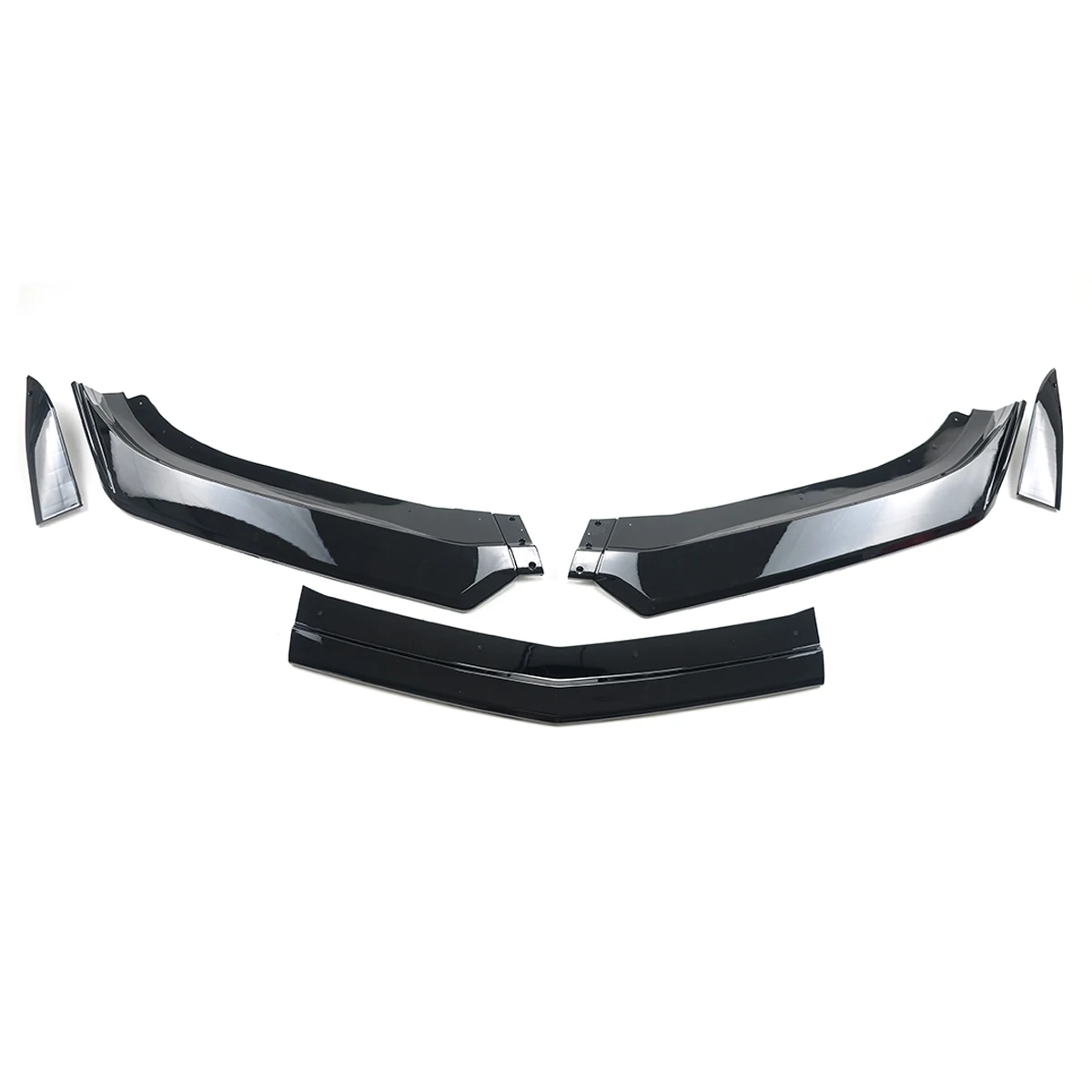 Front Bumper Lip Splitter Spoiler For Camaro SS 2016-2021/Camaro LS LT RS 2019-2021 Carbon Fiber Look Glossy Black Mate Black