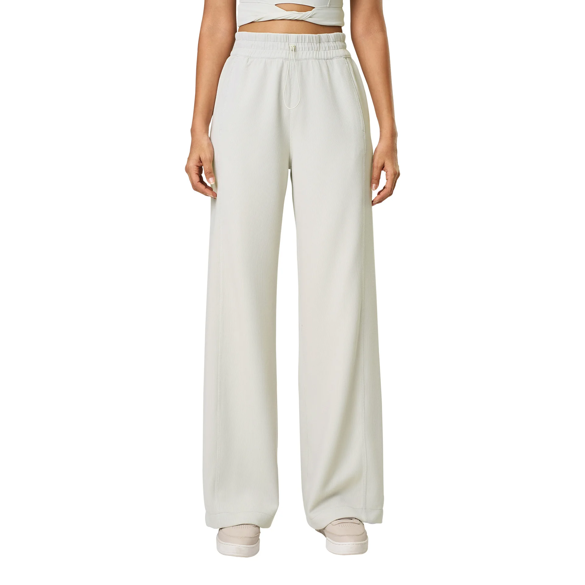 

Mermaid Curve Yoga High Waist Straight Pants Waist Head Drawstring Casual Pants Leg Long Loose Wide Leg Running Sports Pants