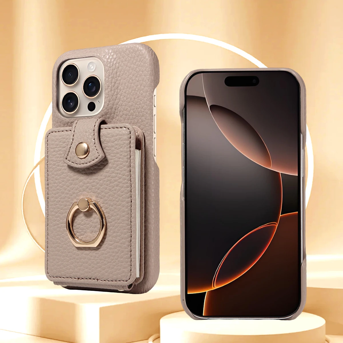 حافظة لهاتف سامسونج جالاكسي S25ultra S24 S23 S22 S21 S20 Ultra Plus FE Note 20 PU حافظة هاتف جلدية مع فتحات بطاقة حلقية حافظة مضادة للسقوط