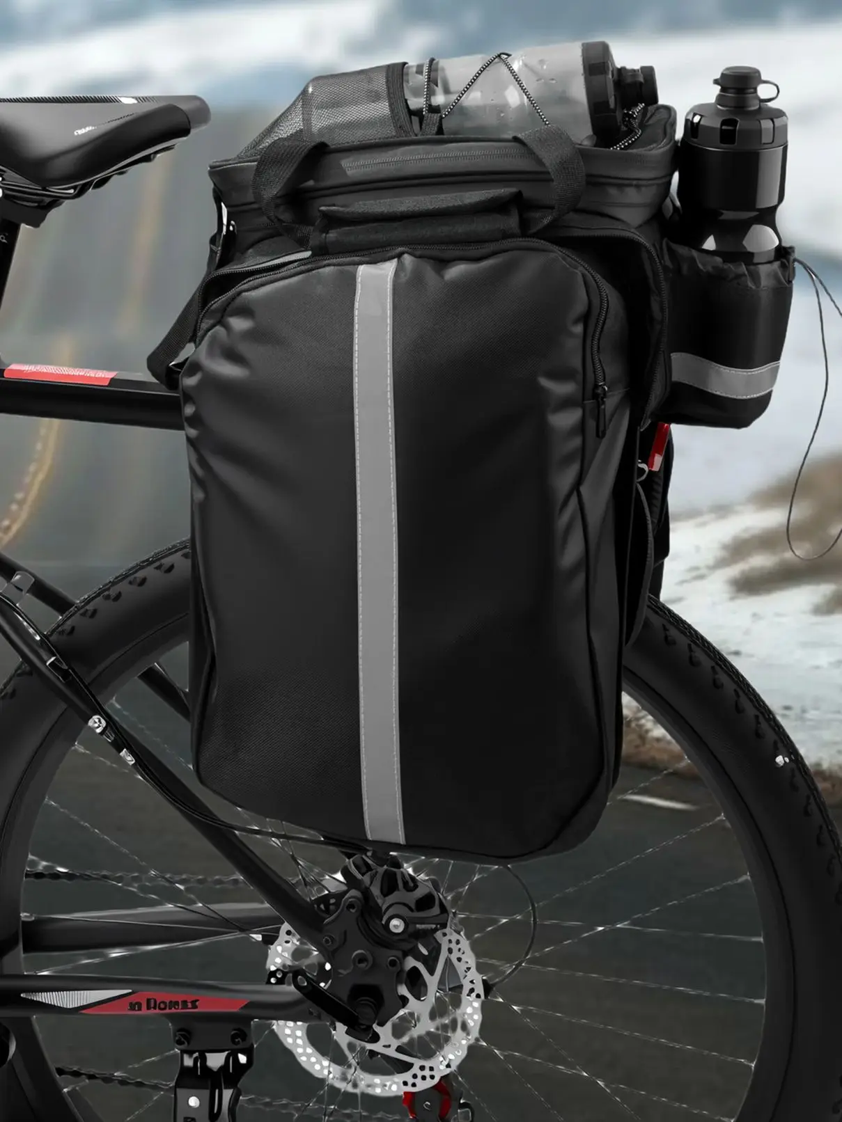 AliExpress OFFBONDAGE Hard Shell Bike Trunk Bag Large Capacity Bike Shoulder Bag Waterproof Bike Rear Seat Rack Bag For MTB Cycling E-Bike