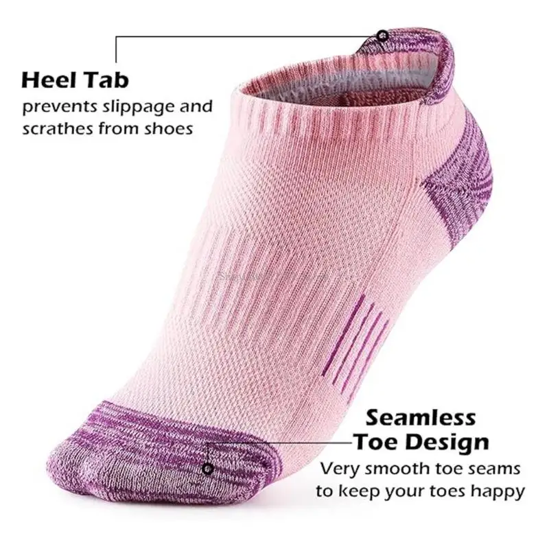  5 Pairs Breathable Running Socks Short Socks Ankle Socks Trainer Socks Athletic Socks Outdoor Sports Socks for Daily Use