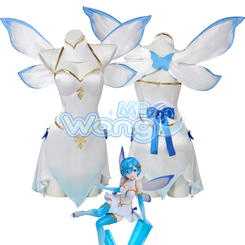 Anime Re Zero Rem Cosplay Costume Rem Flower Fairy Outfit Rem Role Play For Hallowmas Carnival Party Adult Prop Women