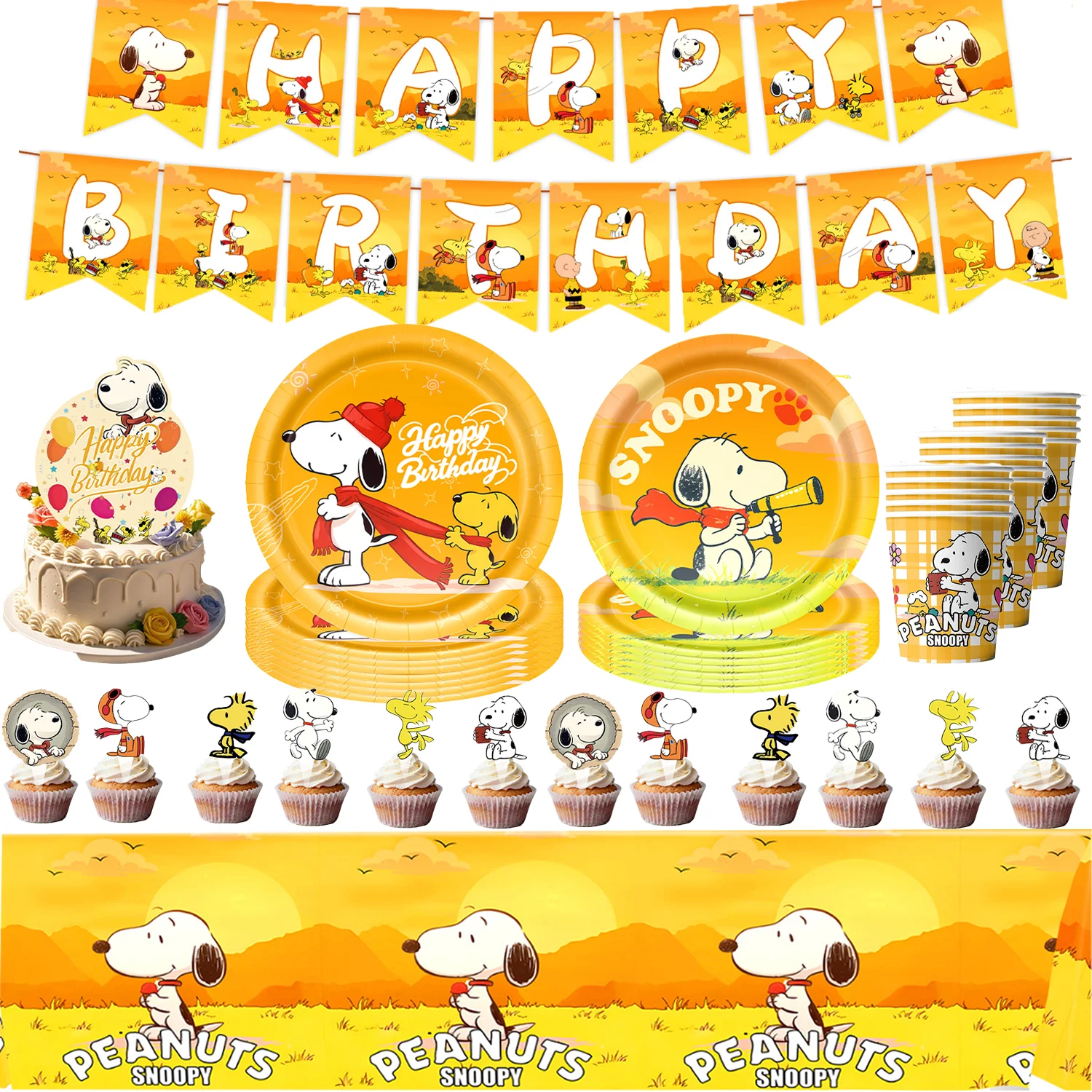 

Anime Movie Birthday Party Decor Tableware Set Cup Plate Napkin Banner Girl Balloons Cake Topper Backdrop Flag Kid Party Supplie