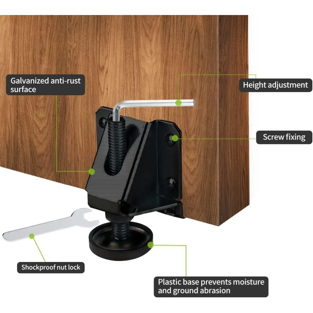 Livellatore per gambe per carichi pesanti da 4/8/16, altezza regolabile da 2 pollici, per mobili, tavoli, armadi