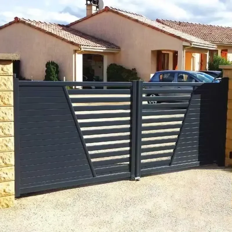 Manual Automatic Aluminum Stainless Steel Swing Fence Gate Electric Door with Smart System Modern Design Factory Price