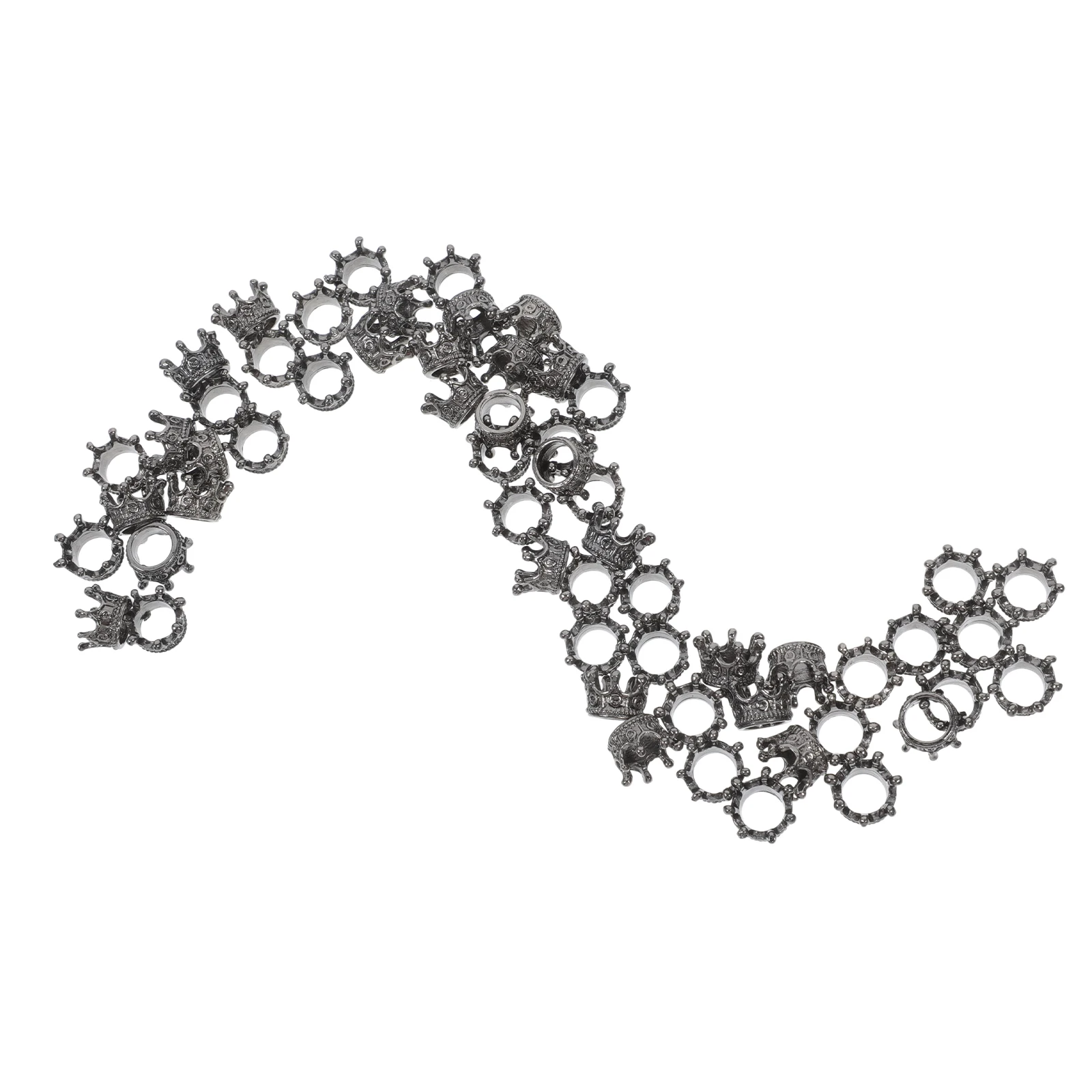 

60 Pcs Mini Crown Jewelry Accessories Charm for Hollow Out Making Supplies Charms Alloy