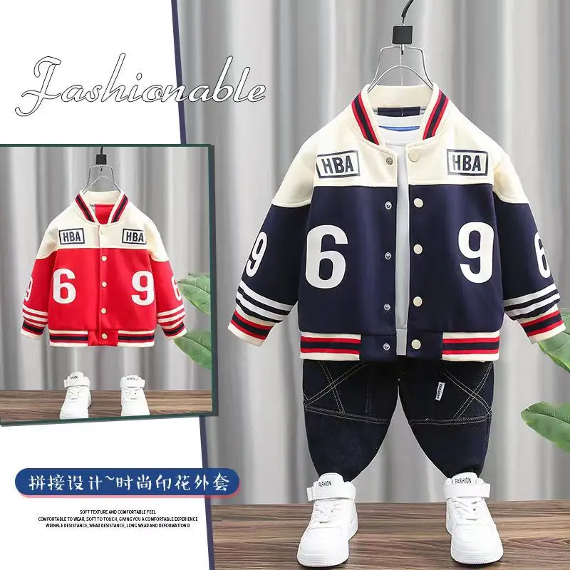 سترات البيسبول الجديدة لربيع وخريف 2025 للأولاد وسترات رياضية رائعة وأنيقة ملابس الشارع للأطفال المتوسطة والكبيرة