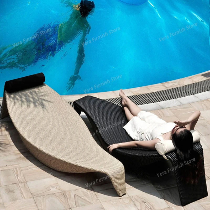 

Terrace Outdoor Garden Sofas Homestay Beach Modern Garden Leisure Sofa Swimming Pool Plastic Rattan Furniture Sofá Jardín MHHYSF