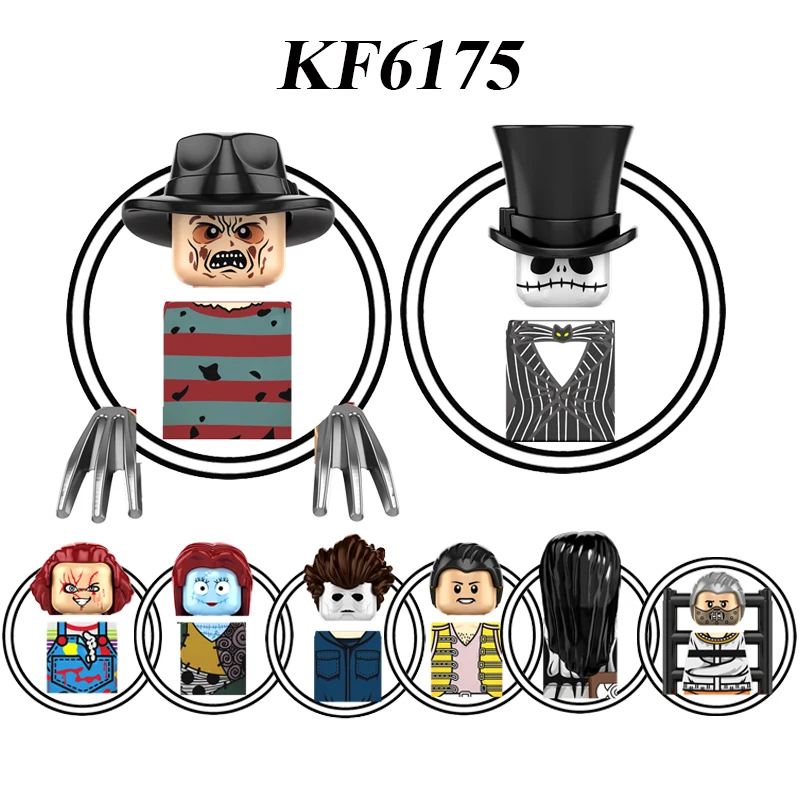 KF6175 Popular Building Block Halloween Horror Mini Assembly Figs Build Brick Toys for Kids Gift