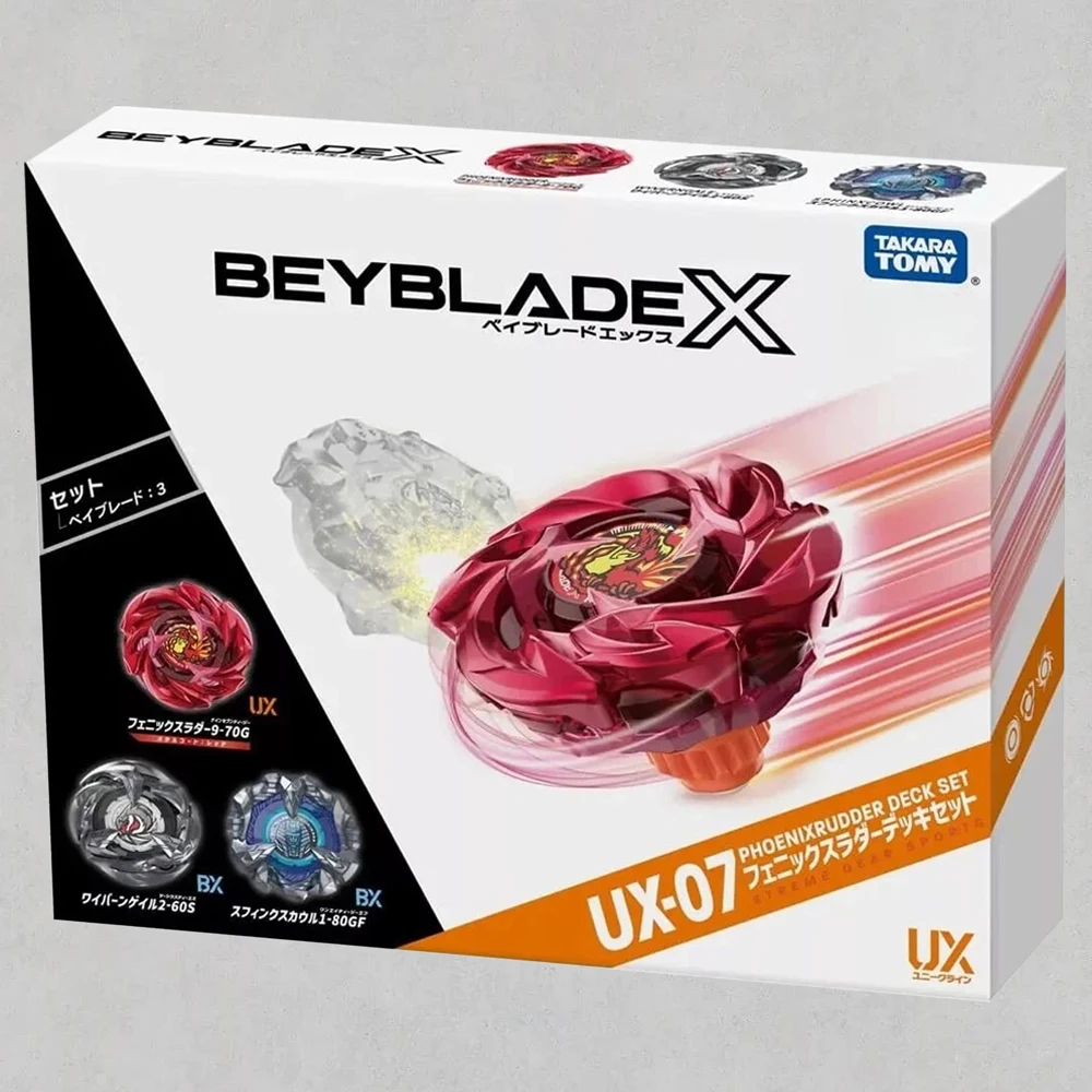 ORIGINAL TAKARA TOMY BEYBLADE X UX-07 Phoenix Ladder Deck Set