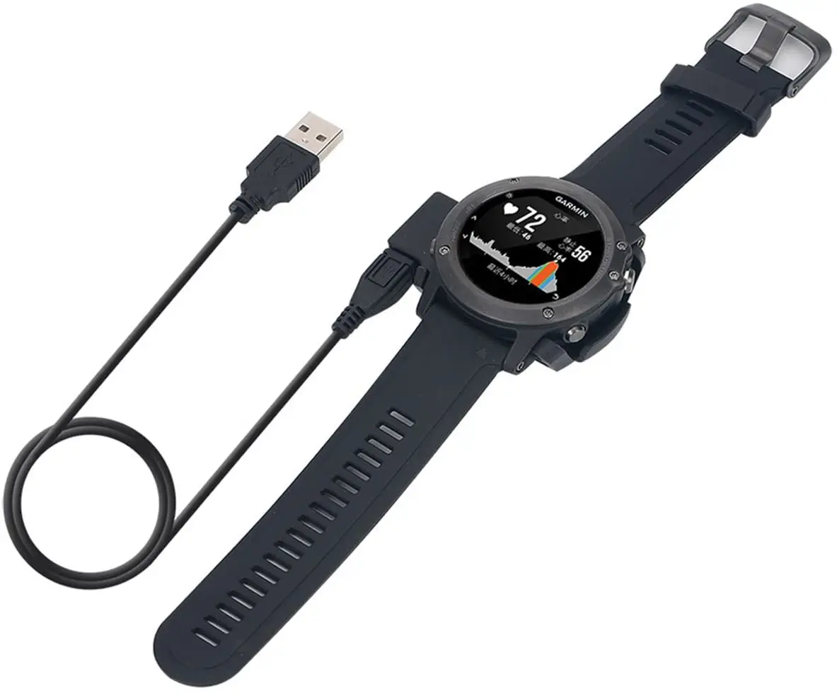 Charger Compatible with Garmin Fenix 3, Fenix 3 Sapphire, Fenix 3 HR, Quatix 3, Tactix Bravo, D2 Bravo Smartwatch - USB Charging