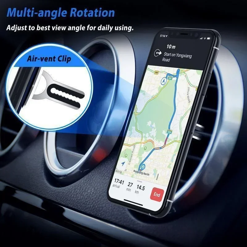 360 Degree Ring Holder Phone Stand Universal Multipurpose Mount Car Air Vent Stand Ring Phone Holder_voghion.com