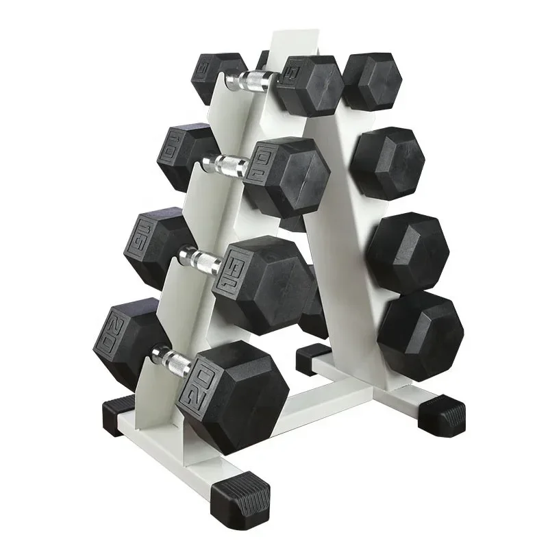 

25 lbs 40kg Pounds 10kg Dumbbells Set Rubber Encased Hex Dumbbells