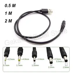 Enchufe macho USB A DC 2,5, 3,5, 1,35, 4,0, 1,7, 5,5, 2,1, 5,5, 2,5mm, Cable de extensión tipo A