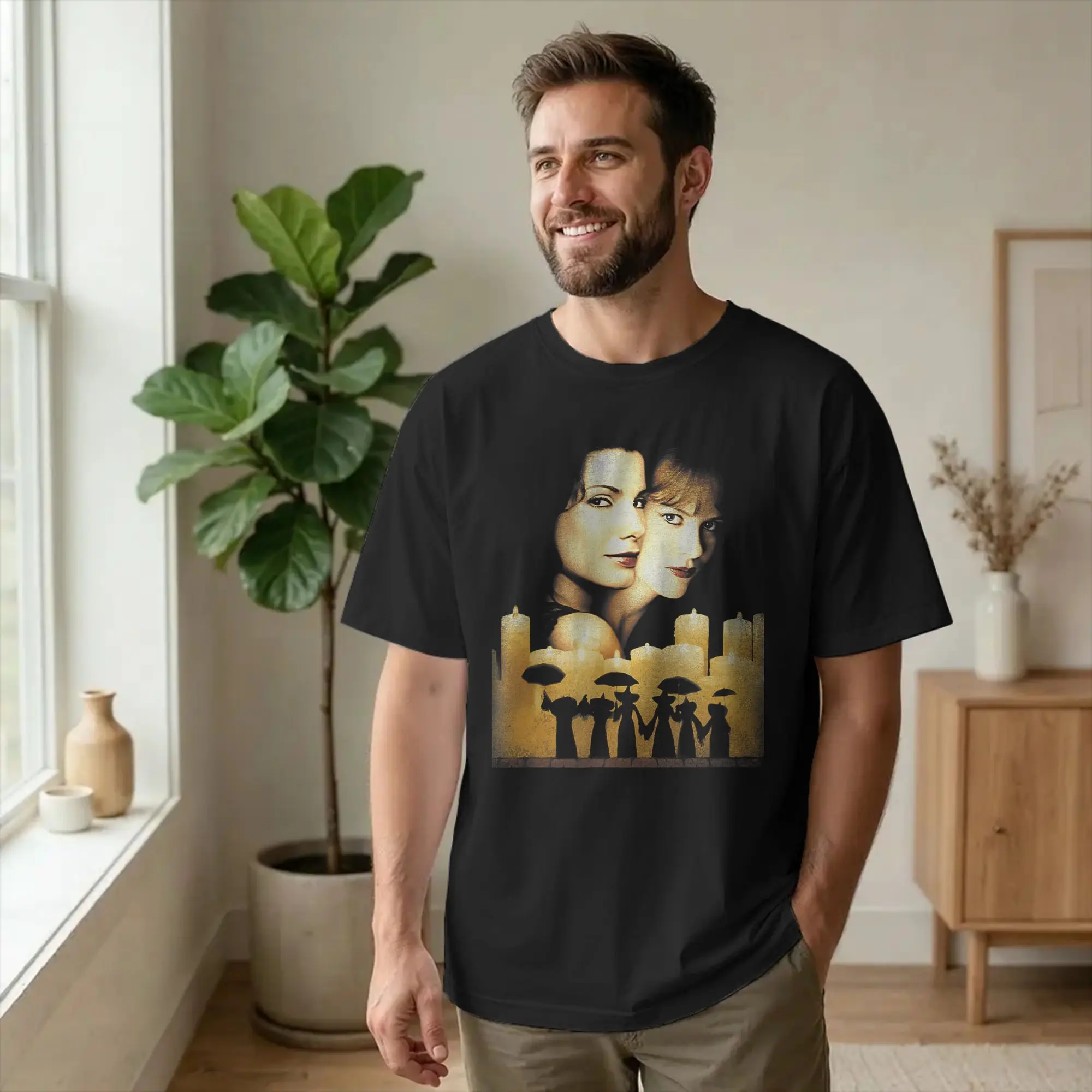 Men's Practically Sisters Poster Magic T Shirt Witch Gillian 100% Cotton Novelty Short Sleeve Round Collar Tee Plus Size T-Shirt