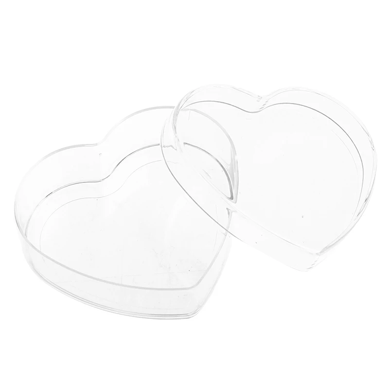 Empty Bottle Heart Shaped Candy Boxes High Capacity Packaging Jar For Nail Art Rhinestones Powder Craft Containers For Cosmetics