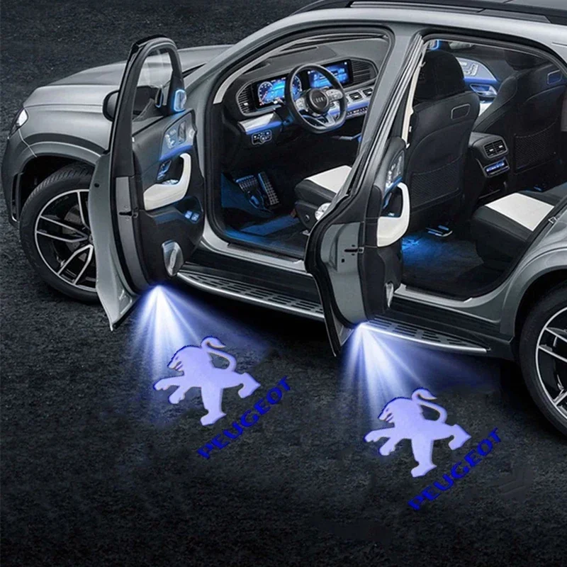 

2pcs Car Door Welcome Projector Light for Peugeot 407 2008-2010 Laser LED Shadow Lamp Auto Decoration