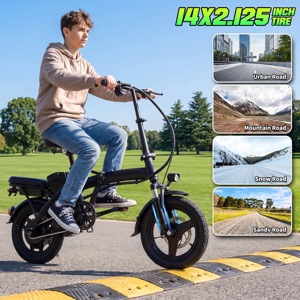 Electric Bike for Adult, 20MPH,Peak 560W Motor,48V Removable Battery,14inch Folding Electric Bike,Maximum 32 Miles,1Year Warranty Ebike image 6