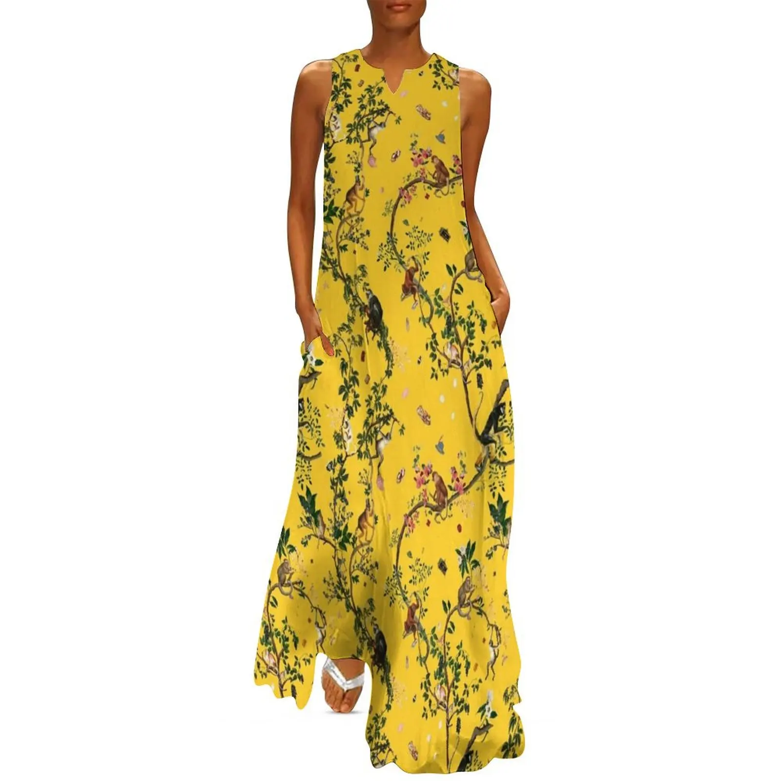 

Monkey World Yellow Long Dress elegant evening dresses for women 2025 women's evening dresses