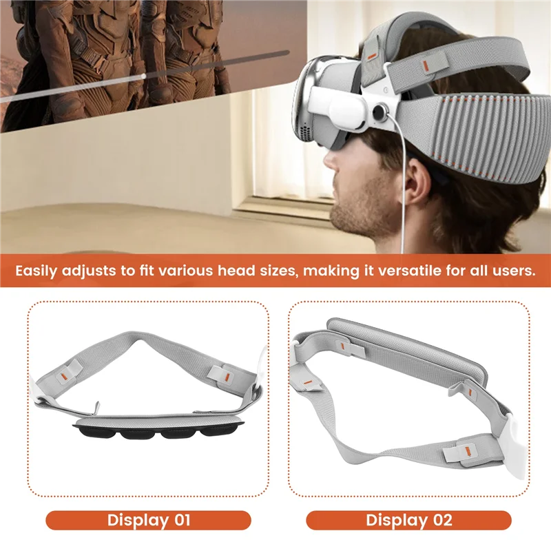 BAAE لـ Vision Pro توزيع الضغط على عصابة الرأس القابلة للتعديل وملحق الضغط لأغطية الرأس لراحة معززة