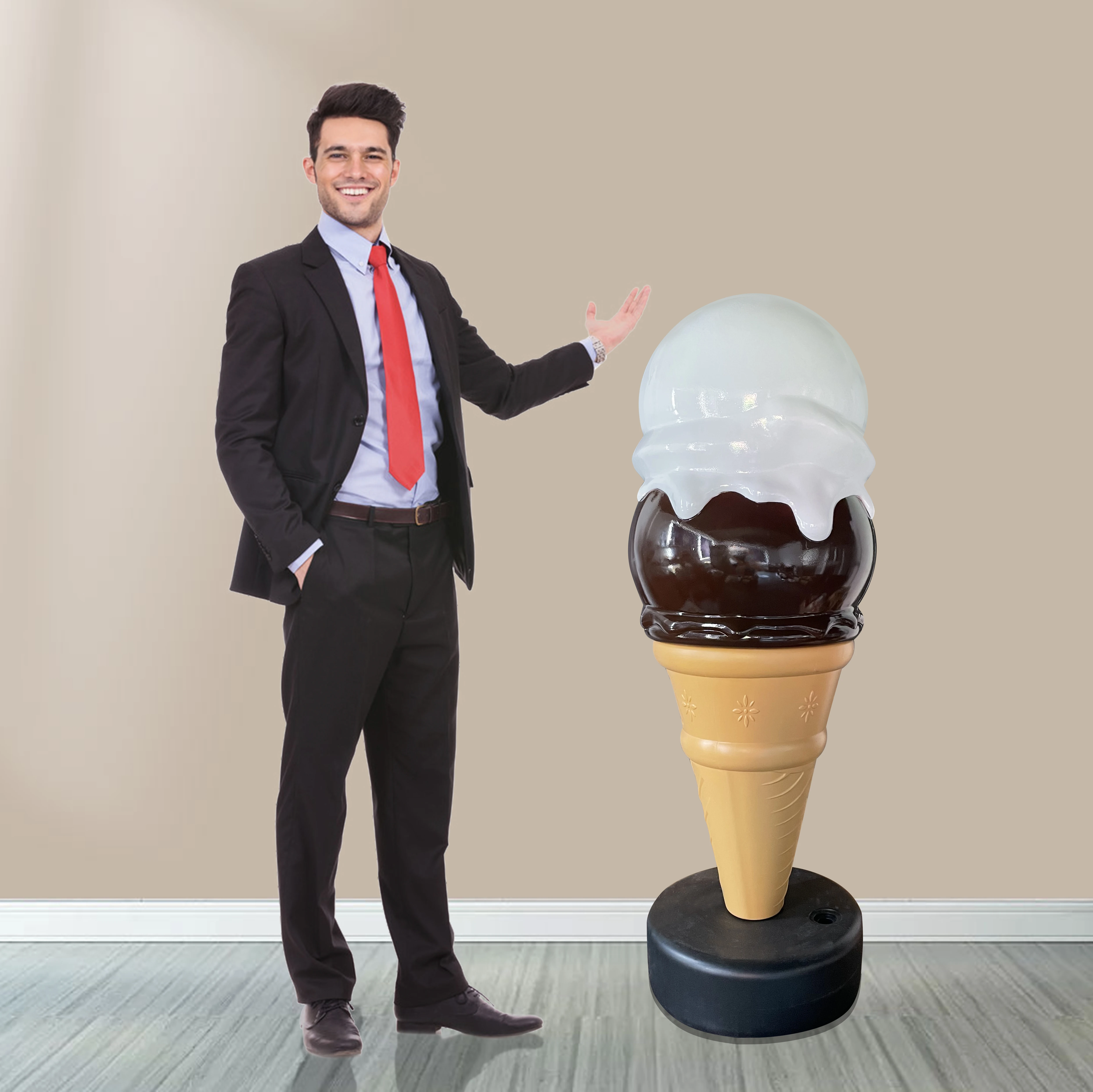 

50-дюймовая модель мороженого, лампа, магазин десертов с мороженым, инструмент для привлечения клиентов. Большая рекламная модель мороженого