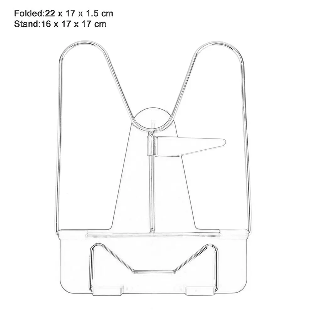 Adjustable Foldable Reading Book Stand Document Holder Desk Office Supply Stainless Steel Rack Plastic Base Reading Boo