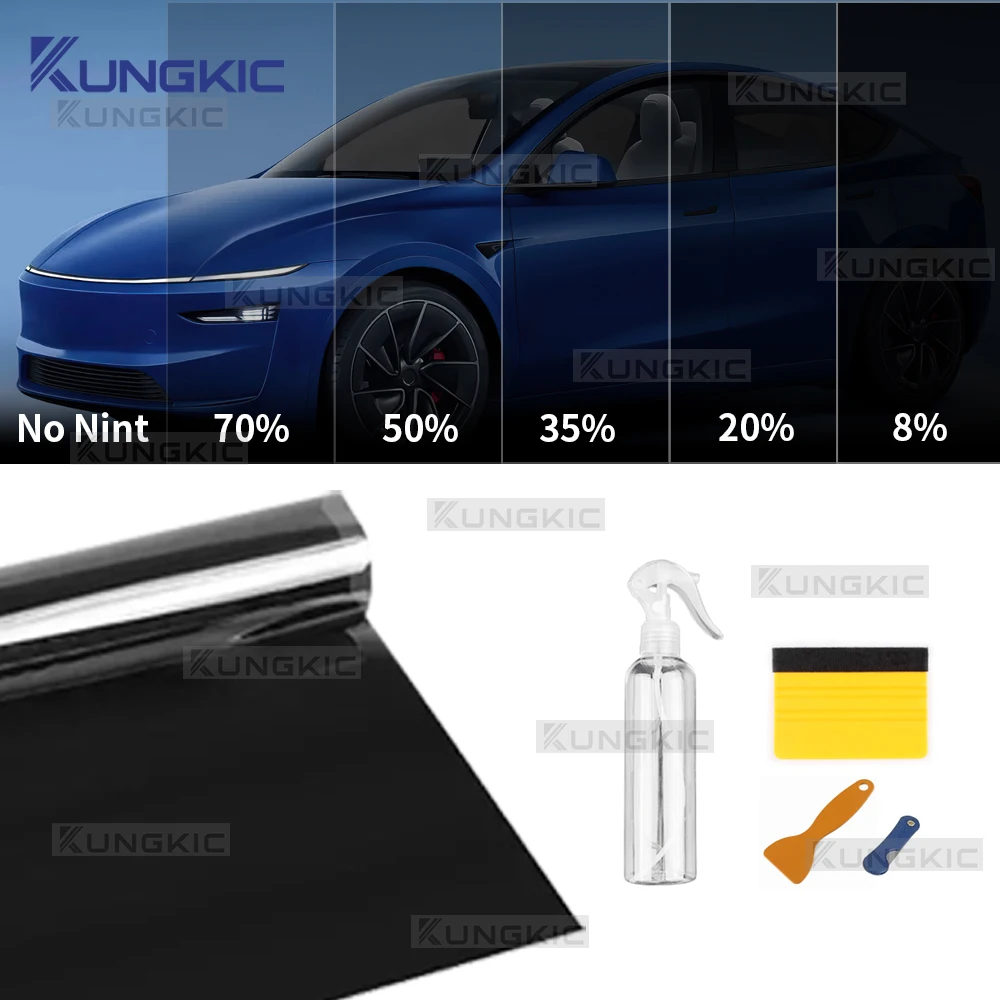 

Тонировочная пленка для окон автомобиля, летняя солнечная УФ-защитная тонировочная пленка для тонировки окон автомобиля, пленка для конфиденциальности, 50 см X 300 см, солнцезащитная пленка