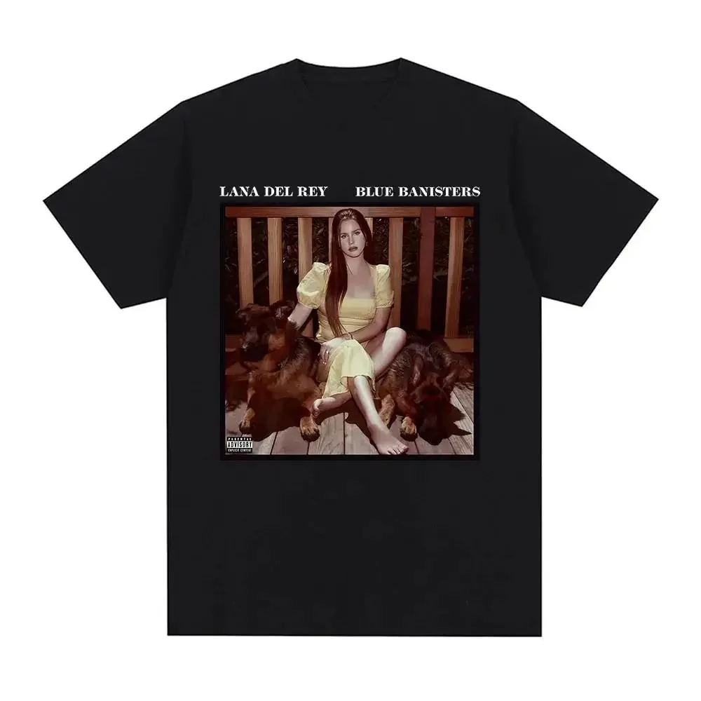 เสื้อยืดสตรีทเสื้อฮิปฮอปฮาราจูกุพิมพ์ลายผู้ชายแฟชั่นนักร้อง Lana Del Rey เสื้อ Y2k ใช้ได้ทั้งชายและหญิง