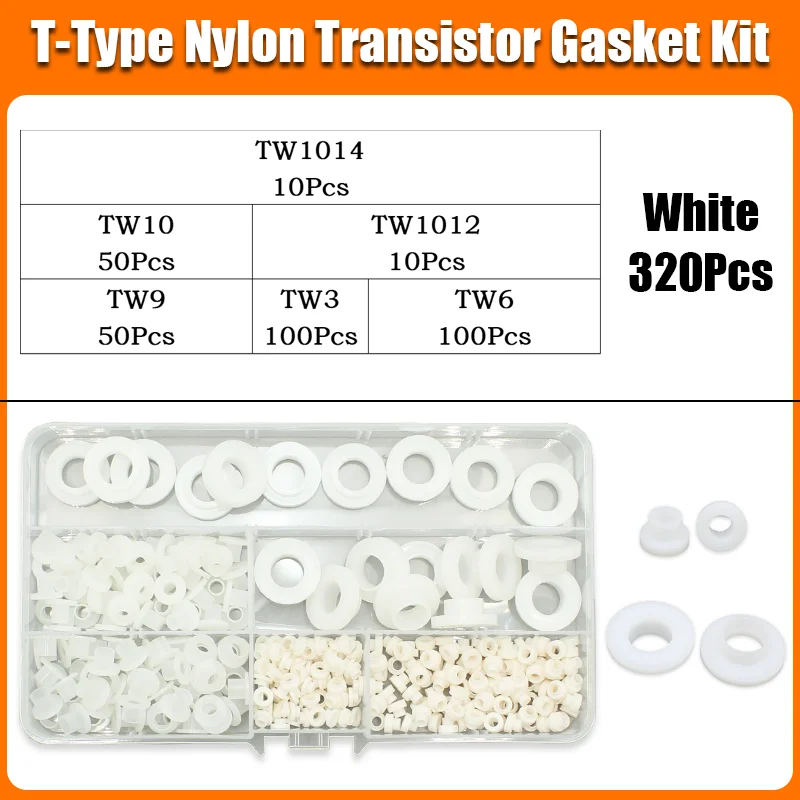 Schwarz Weiß Schraube Nylon Transistor Dichtung Die Schritt T-Typ Kunststoff Unterlegscheibe Isolierung Abstandshalter Gewindeschutz T-förmig für Schrauben – Detail 7