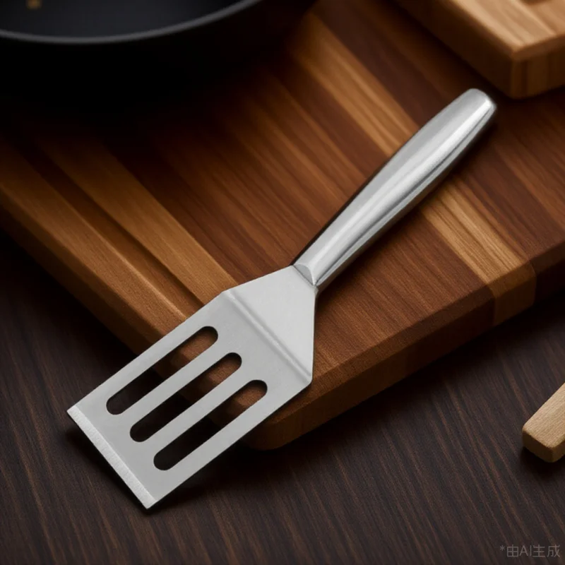 

1pcs Stainless Steel Steak Spatula Curved Oil Drain Fast Frying Kitchen Tool For Home Restaurant Hotel Multipurpose