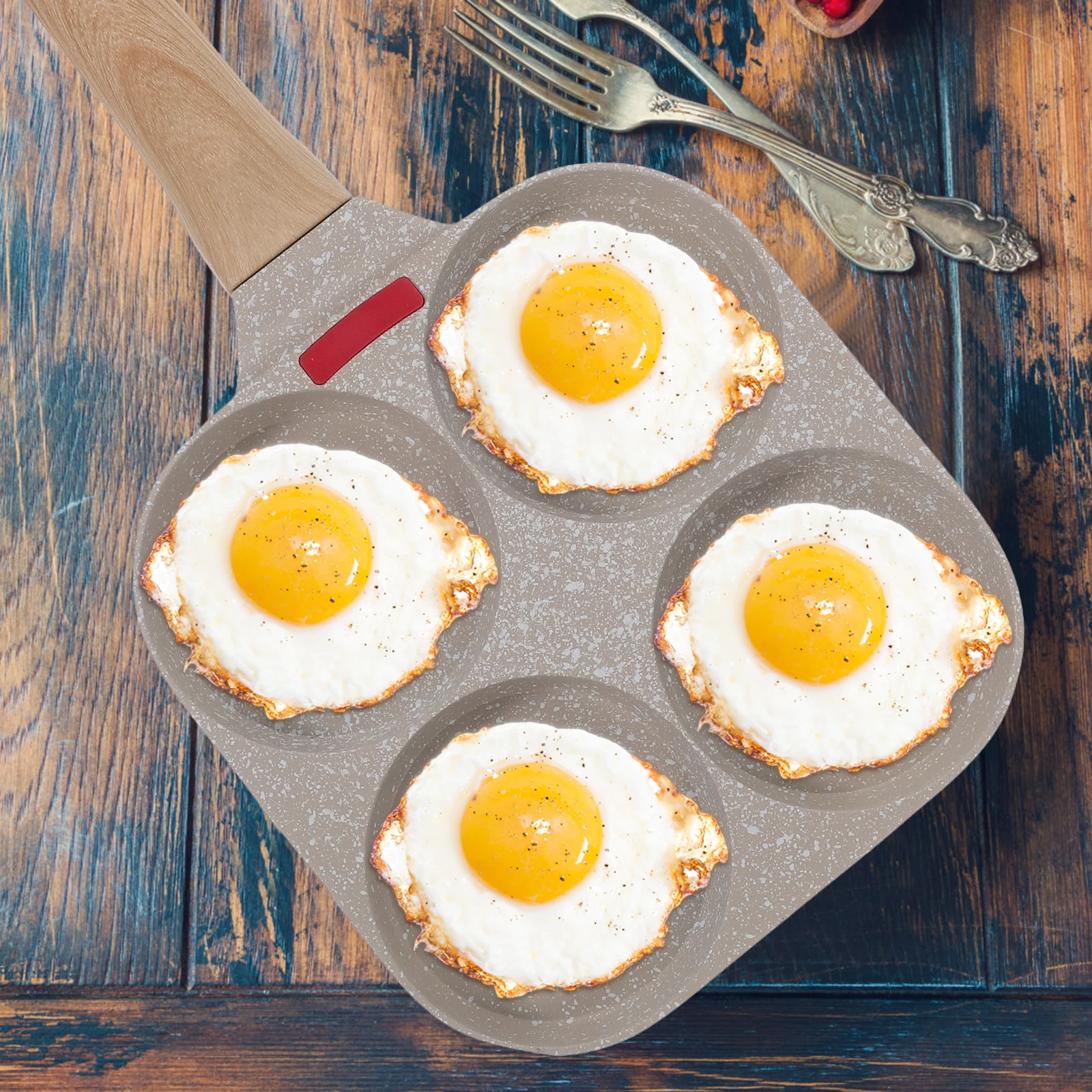 

4-Cups Nonstick Frying Pan Pancake Skillet Easy Clean Comfort Grip Home Kitchen Cookware