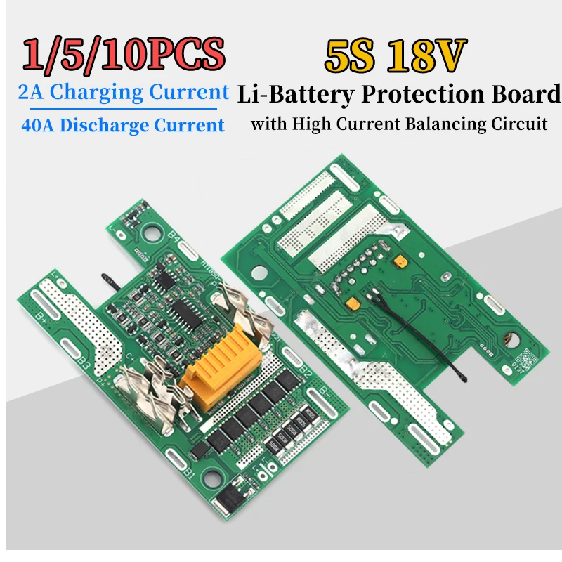 

1/5/10Pcs 5S 18V Li-Battery Protection Board with Balanced Version for Makita Tool Battery of BL1830B BL1840B BL1850B etc
