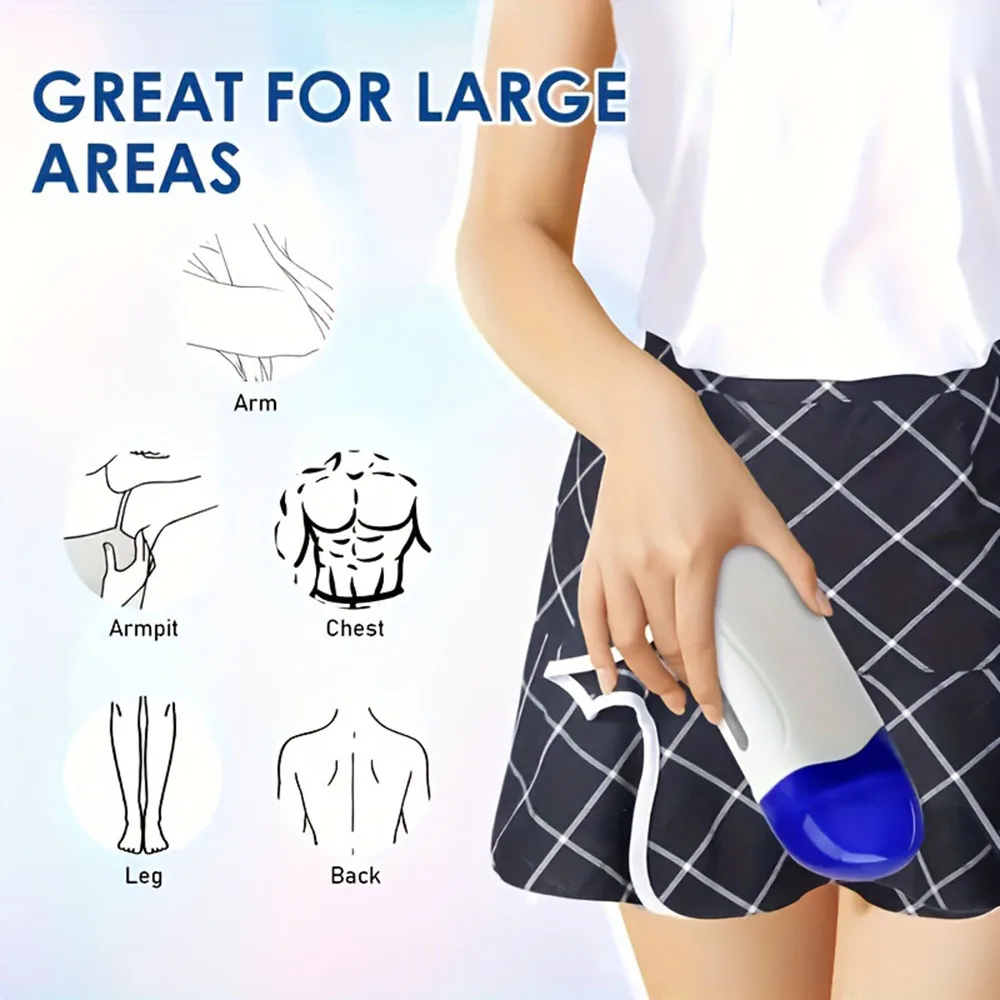 Immagine 4: Kit ceretta roll-on per donna uomo con sensibilità Include 1 cartuccia di cera 50 strisce di cera 5 salviette Uso tensione 110 V