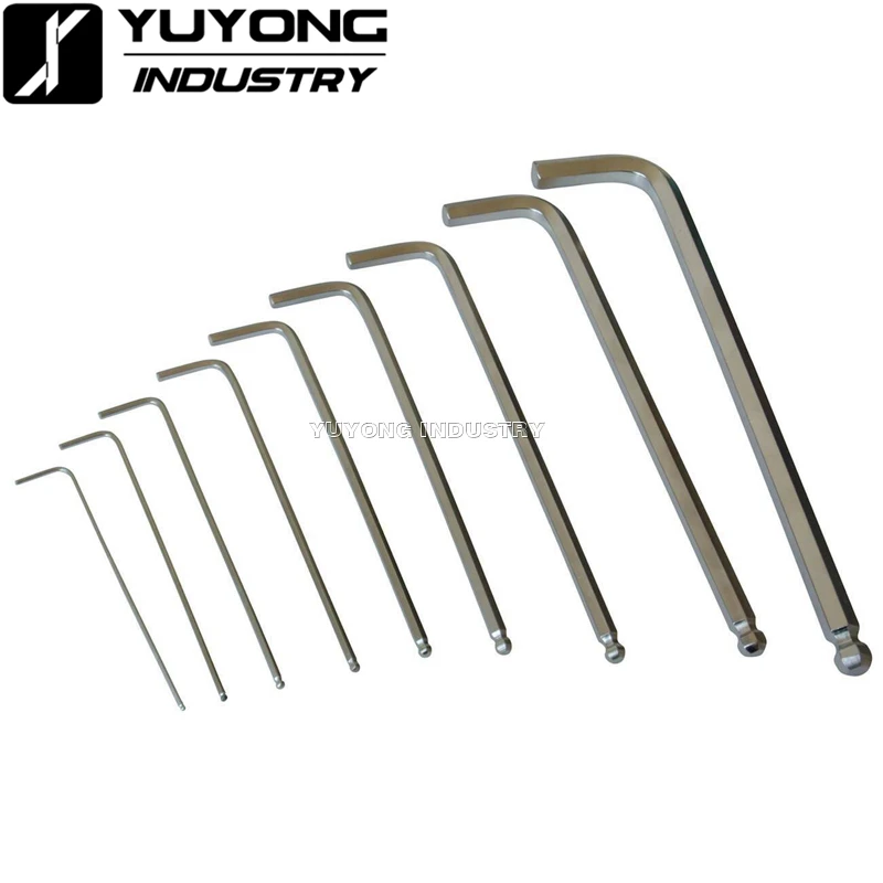 

Durable Ball End Hex Wrench Allen Key Hand Tools Metric Allen Nickel Plating 1.5mm-4mm Hexagon Keys