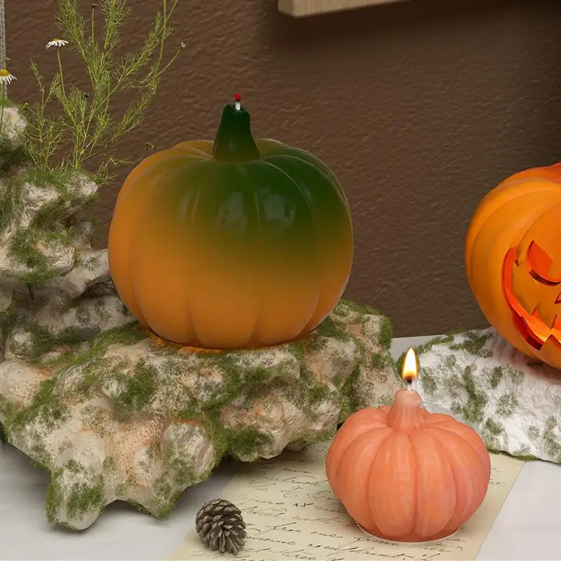 S/M/L اليقطين سيليكون قالب شمع لتقوم بها بنفسك ثلاثية الأبعاد زخرفة الهالوين قالب شمع معطر الخرسانة الحرفية هدية ديكور الحفلات صنع أدوات #4