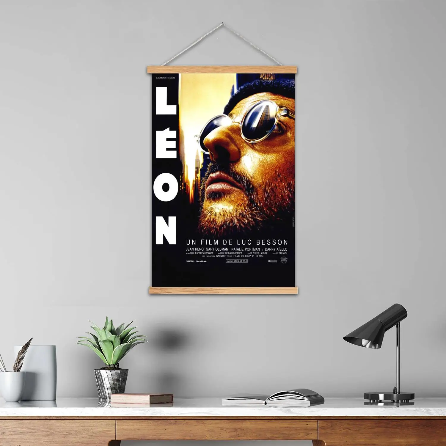 ليون المهنية الفيلم مؤطرة جدار اللوحة قماش ملصق فني، جدار الفن الحديث الأسرة ديكور غرفة نوم اللوحة الزخرفية #4