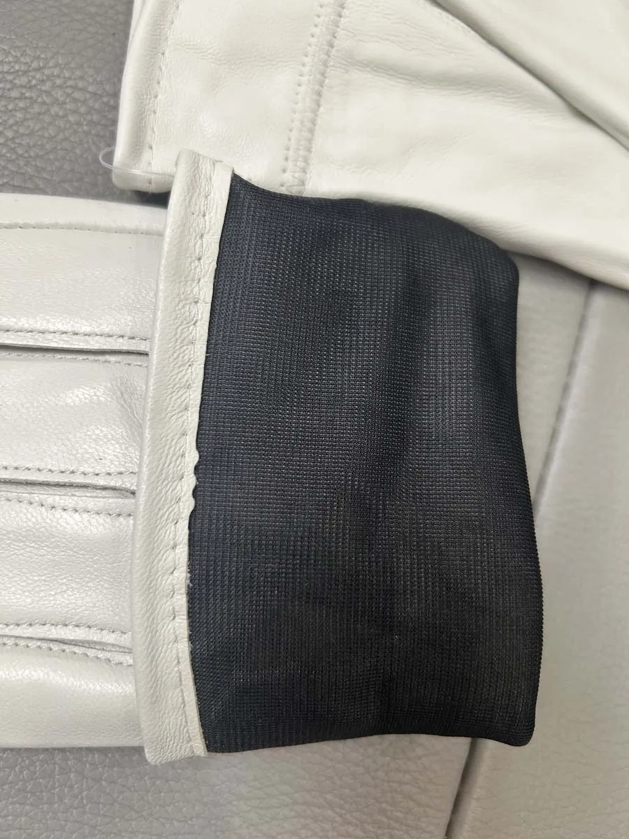 قفازات شتوية من الجلد الطبيعي لعام 2025 للرجال والنساء تحافظ على الدفء من جلد الخراف الصلب للمعصم #6