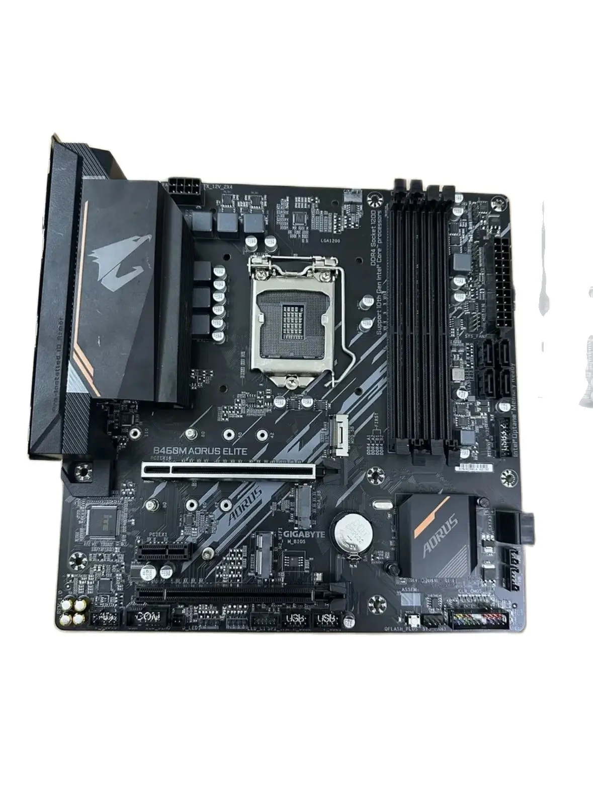 Gigabyte B460M AORUS ELITE small carving motherboard real image with M.2 interface used test function is normal